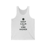 Load image into Gallery viewer, Keep Calm and Vibe Higher Jersey Tank

