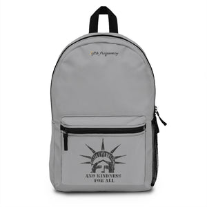 And Kindness For All / Black Graphic Backpack