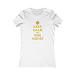 Load image into Gallery viewer, Keep Calm and Vibe Higher / Gold Graphic Tee
