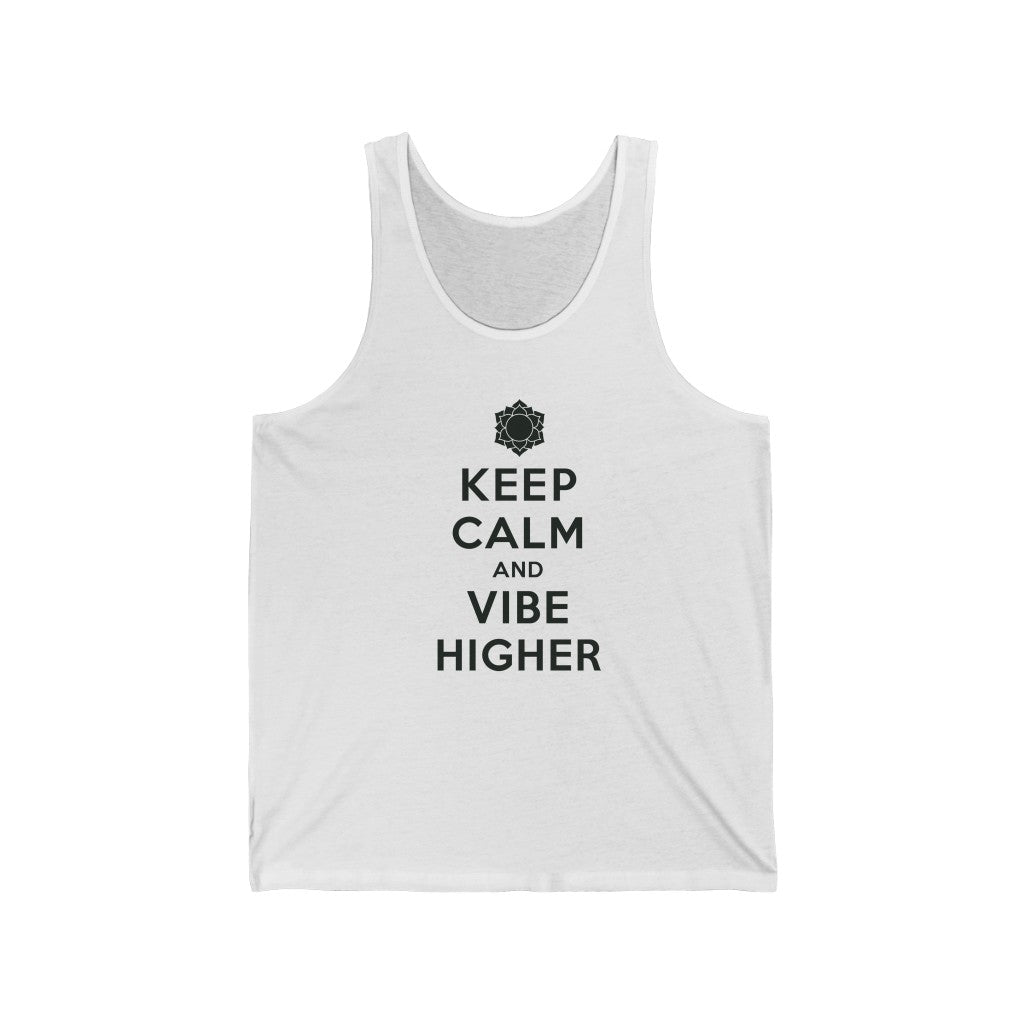 Keep Calm and Vibe Higher Jersey Tank