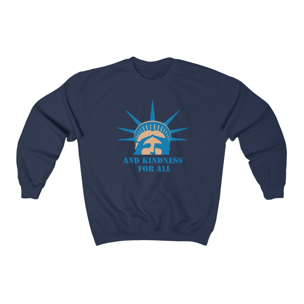 And Kindness For All / Blue Graphic Sweatshirt