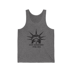 And Kindness For All / Black Graphic Jersey Tank